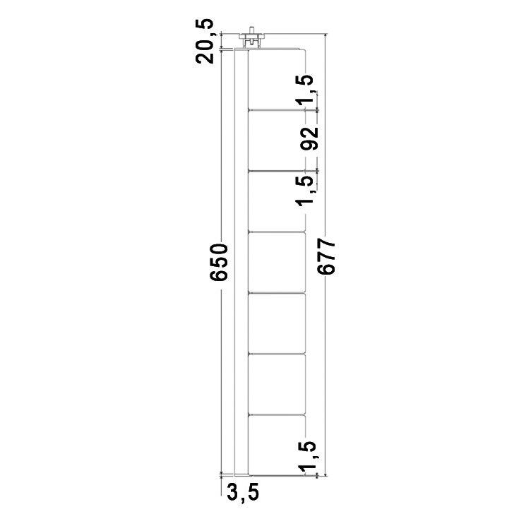 OK-Line Kabelkanal FLAP, vertikal (Kabelkanal, 67.70 cm) (2076.118)