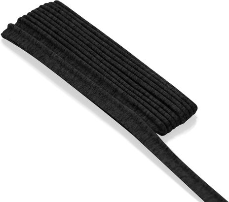 buttinette Jersey-Paspelband, dunkelgrau, 3 mm Ø, 3 m