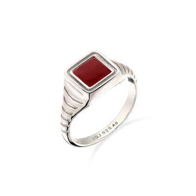 Siegelring ELLI "Ring Ring Signet 925 Sterling Silber" Gr. 54, silber, Fingerringe, Damen, 54, Silber 925 (Sterlingsilber), Siegelring