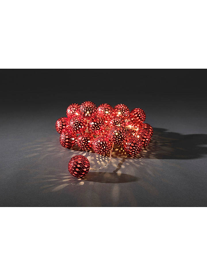 Konstsmide LED-Dekolichterkette ''Bälle'' in Rot/ Warmweiß - onesize