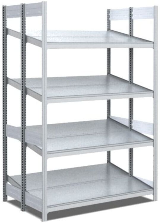 Bito Bereitstellregal schräg/schräg L1058xH2000xT850 mm, Grundfeld verzinkt (52988)