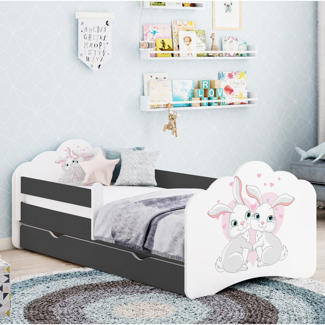 Zoomie Kids Courtois Cabin Bed Themed Beds Graphite 65 x 80 x 160cm