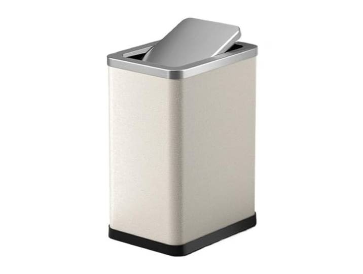 Haushaltsmülleimer Mülleimer Mit Schwingdeckel for Badezimmer(Beige,15L)
