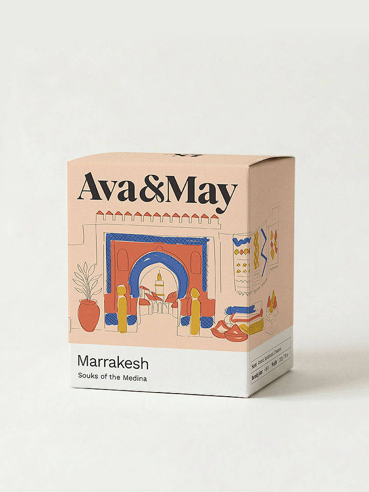 AVA&MAY Duftkerze "Marrakesh" in Rot - 220 g - onesize