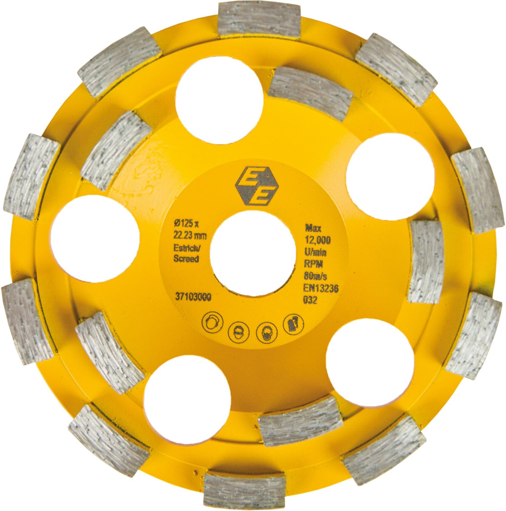 Eibenstock Diamant-Schleifteller Ø 125 mm für Estrich (gelb) (37103000)