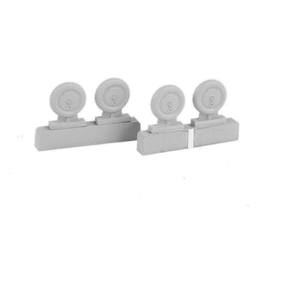 CMK Bf 109G-6 Wheel set (smooth and ribbed tyres) (129-Q72351)