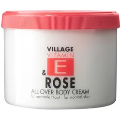 500ml Village Vitamin E Bodycream Rose