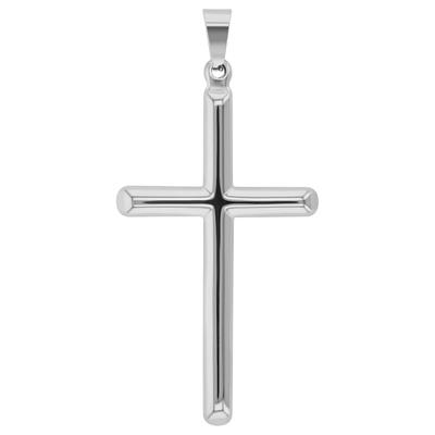 Kreuzanhänger AKZENT "Lazarus, langlebig", silber (silberfarbig), Schmuckanhänger, Herren, Edelstahl