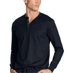 Calida Remix Basic Sleep Sweat-Shirt Dunkelblau Baumwolle Large Herren
