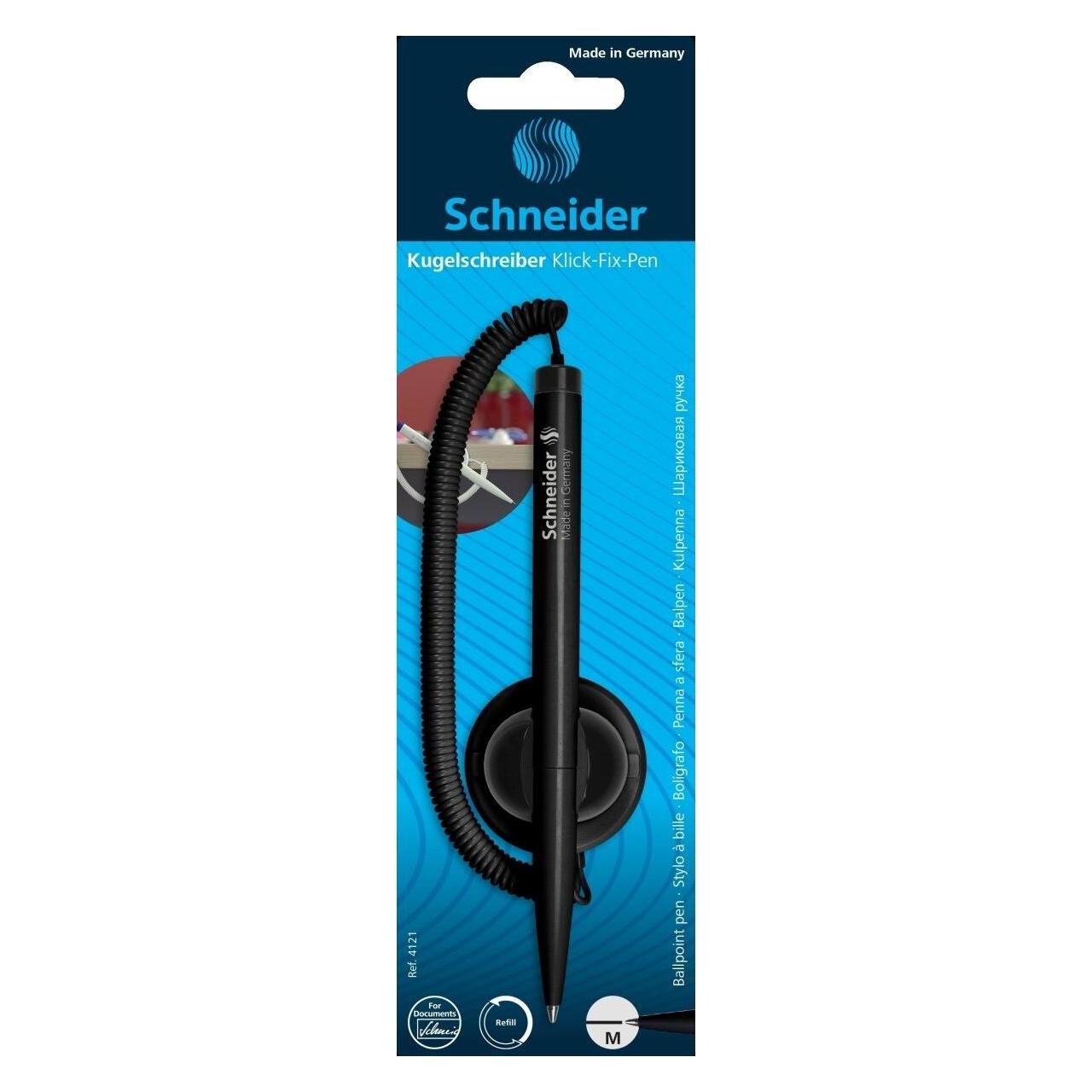 Schneider Kugelschreiber Klick-Fix-Pen 1mm schwarz dokumentenecht Farbe des Schaftes: schwarz (1x) (4121)