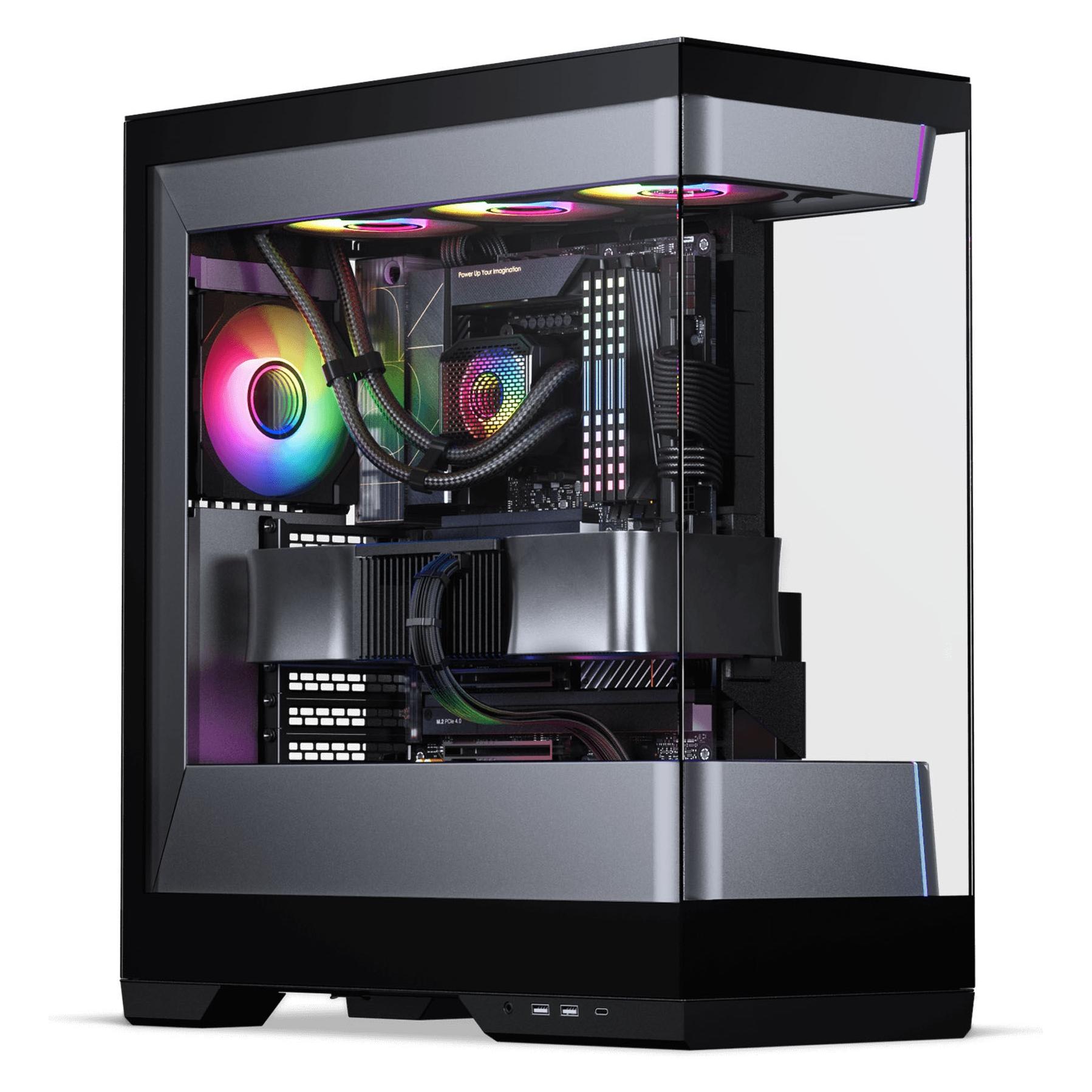 Phanteks Evolv S2 PC-Gehäuse, Midi-Tower, E-ATX, RGB, Tempered Glass - schwarz (ATX, E-ATX, mATX, Mini-ITX) (PH-ES524S2_DBK01)
