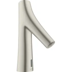 hansgrohe AXOR Starck Organic Waschtischmischer, Elektronik, Batteriebetrieb, Temperatur voreinstellbar, Ausladung 117mm, 12172800, Farbe: Edelstahl-Optik