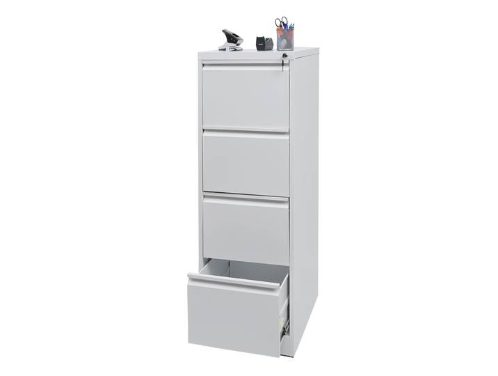 Hängeregisterschrank HWC-H16, Aktenschrank Büroschrank Stahlschrank, Format Legal + A4 abschließbar 134x46x62cm Weiß