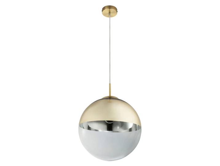 Globo Hängeleuchte, Goldfarben, Transparent, Metall, Glas, Kugel, 120 cm, Lampen & Leuchten, Innenbeleuchtung, Hängelampen, Pendelleuchte