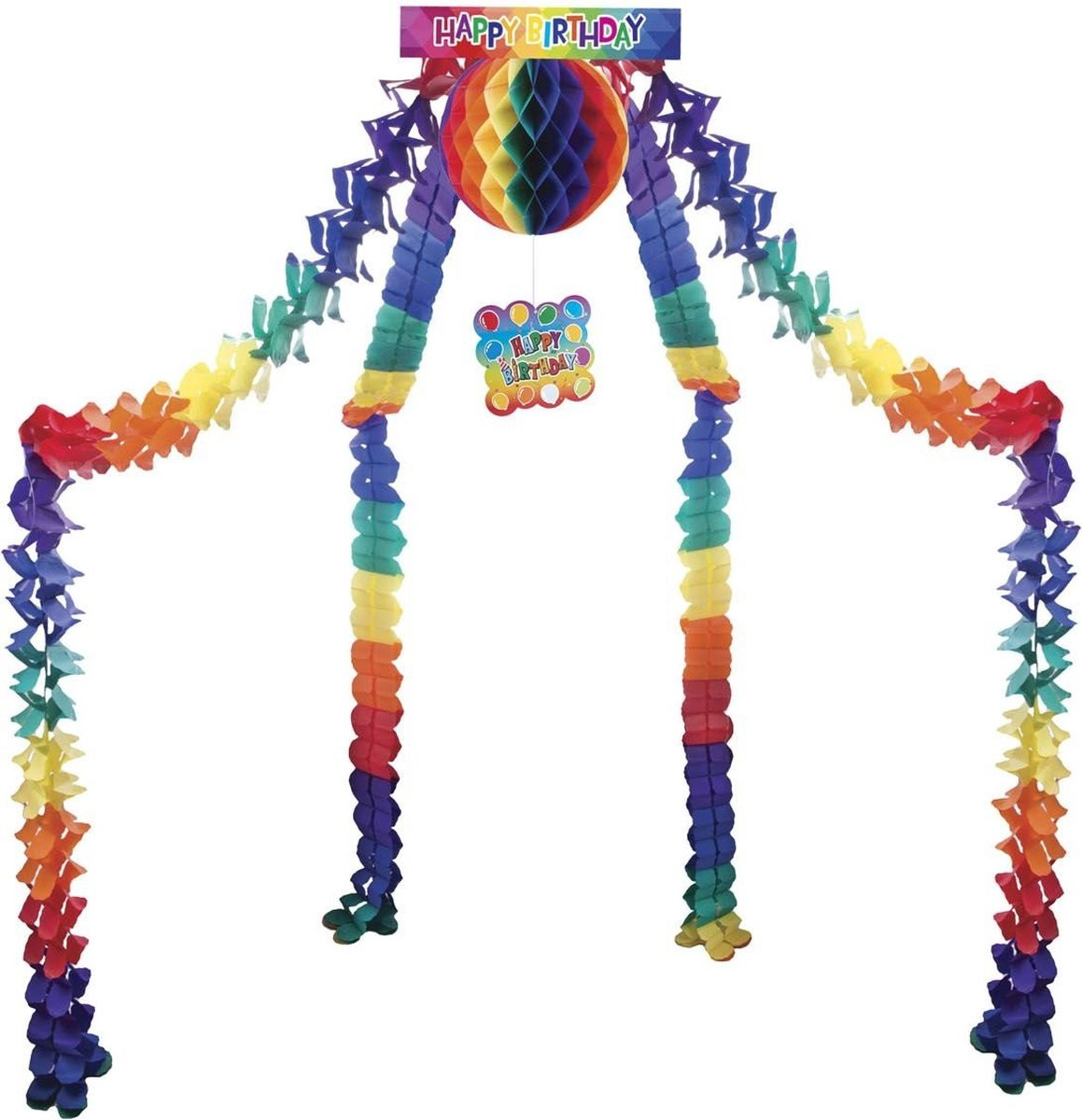Feestelijke Happy Birthday hangdecoratie voor volwassenen