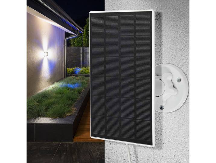 Solarpanel mit USB-C, Sonnenkollektor für IP-Kamera, 5.3 V DC, 0.5 A A, 3 W