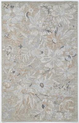Terra by Obeetee Shadows Calico Gray Rug