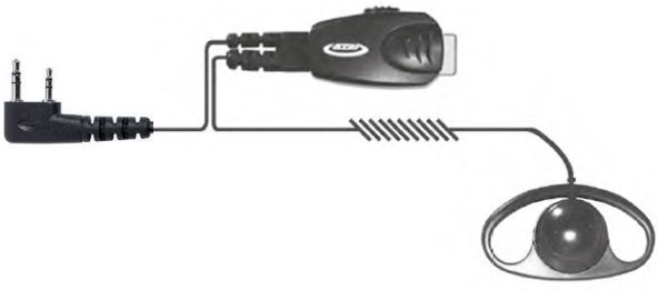 Jetfon Kit Earloop avec connexion Kenwood 2 pins Kit mains-libres pour talkies-walkies