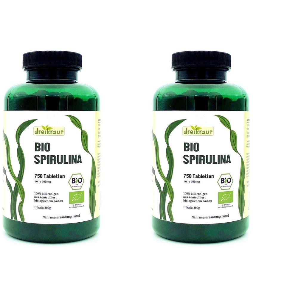 dreikraut Bio Spirulina Tabletten x2 2x750 St