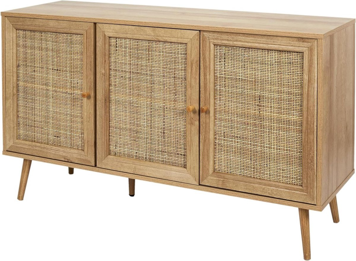 Merkloos Houten Dressoir in Shaker Stijl voor Woonkamer Organisatie