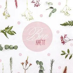 Serviette Bon Appétit 20tlg. Papier Bunt