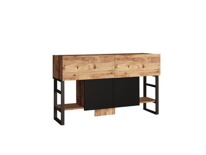 Buffet en bois  Mel  - 140 x 43 x 84 cm - Beige