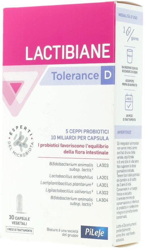 BIOCURE Srl Lactibiane Tolerance, 30 Capsule