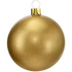 WellHome - Goldene aufblasbare Weihnachtskugel Ø45cm mit Saugnapf und Zubehör