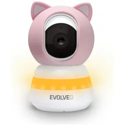 Evolveo Baby Monitor LUX- Chytrá 360° videochůvička s nočním viděním, detekcí pláče a pohybu, růžová, Netzwerkkamera, Rosa