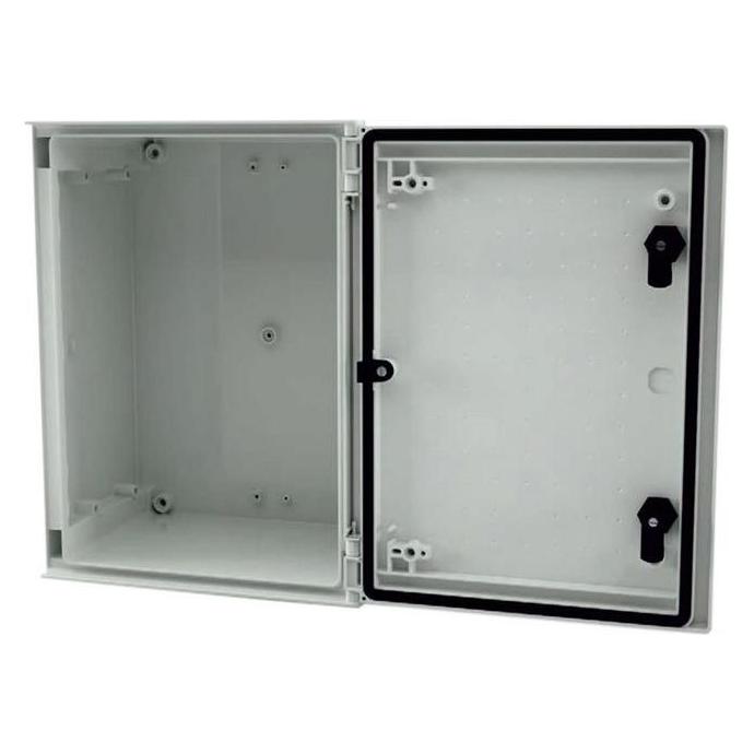 RS PRO GF Polyester Wandgehäuse Hellgrau IP66, HxBxT 400 mm x 300 mm x 200mm (1927116)