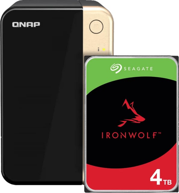 QNAP TS-264-8G NAS met 4TB Seagate Ironwolf harde schijven