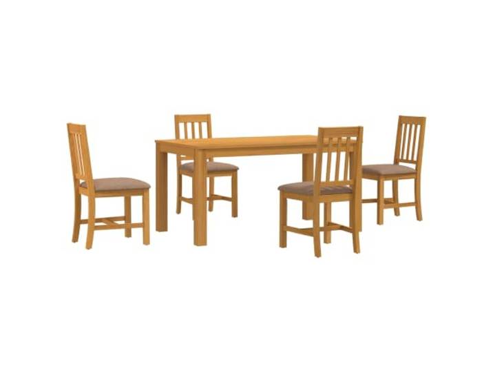 Makastle Essgruppe 5-TLG. Massivholz Eiche 150x85x75 cm