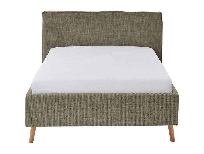 Gepolstertes Bett Lina Stoff Moss green 140 x 200 cm - Material: Polyester