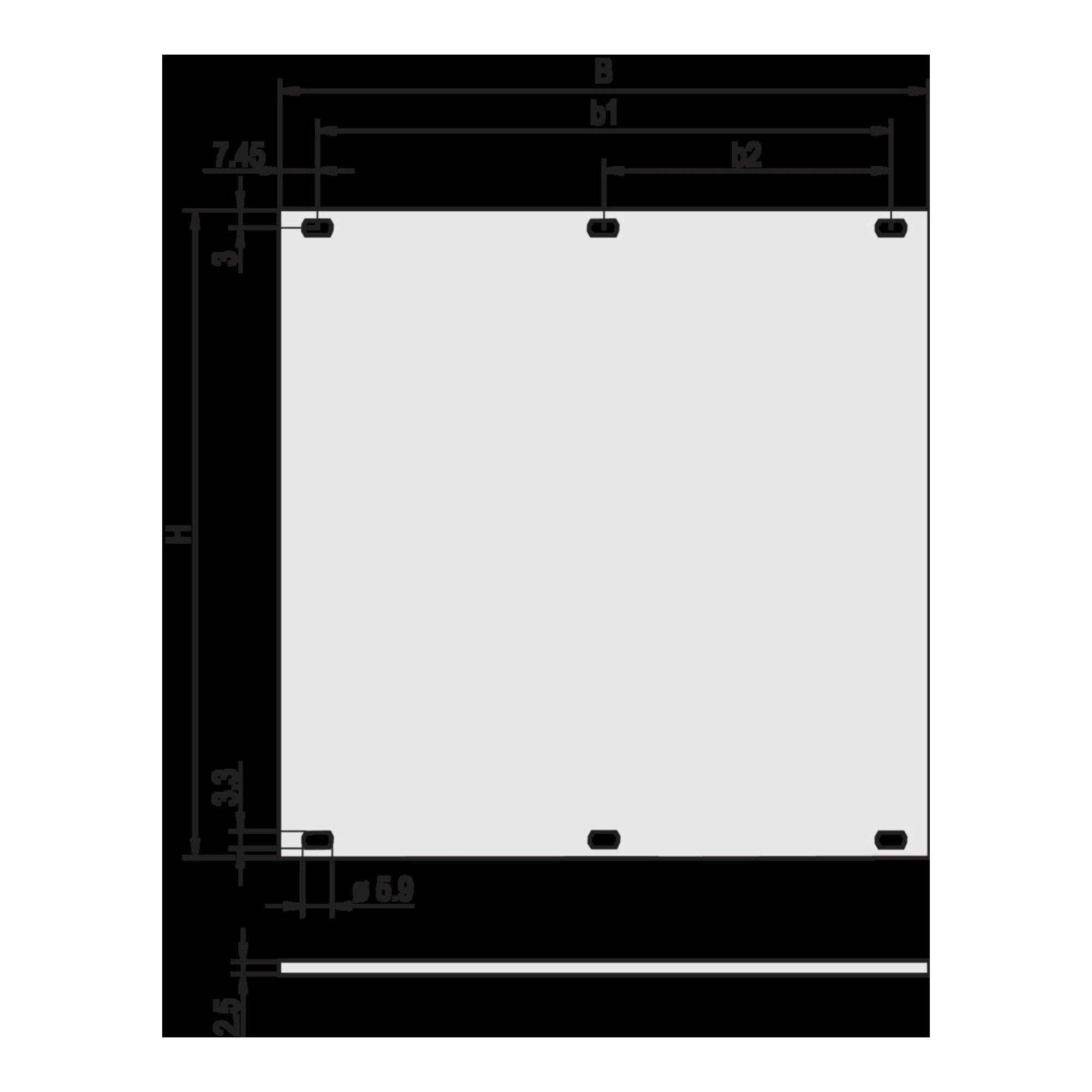 nVent Teilfrontplatte 30807501 Al 2,5mm eloxiert natur)