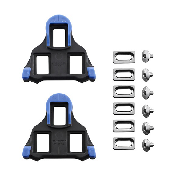 SHIMANO Tacchette per pedali bici  SPD SL SM SH-12 blu semi mobile
