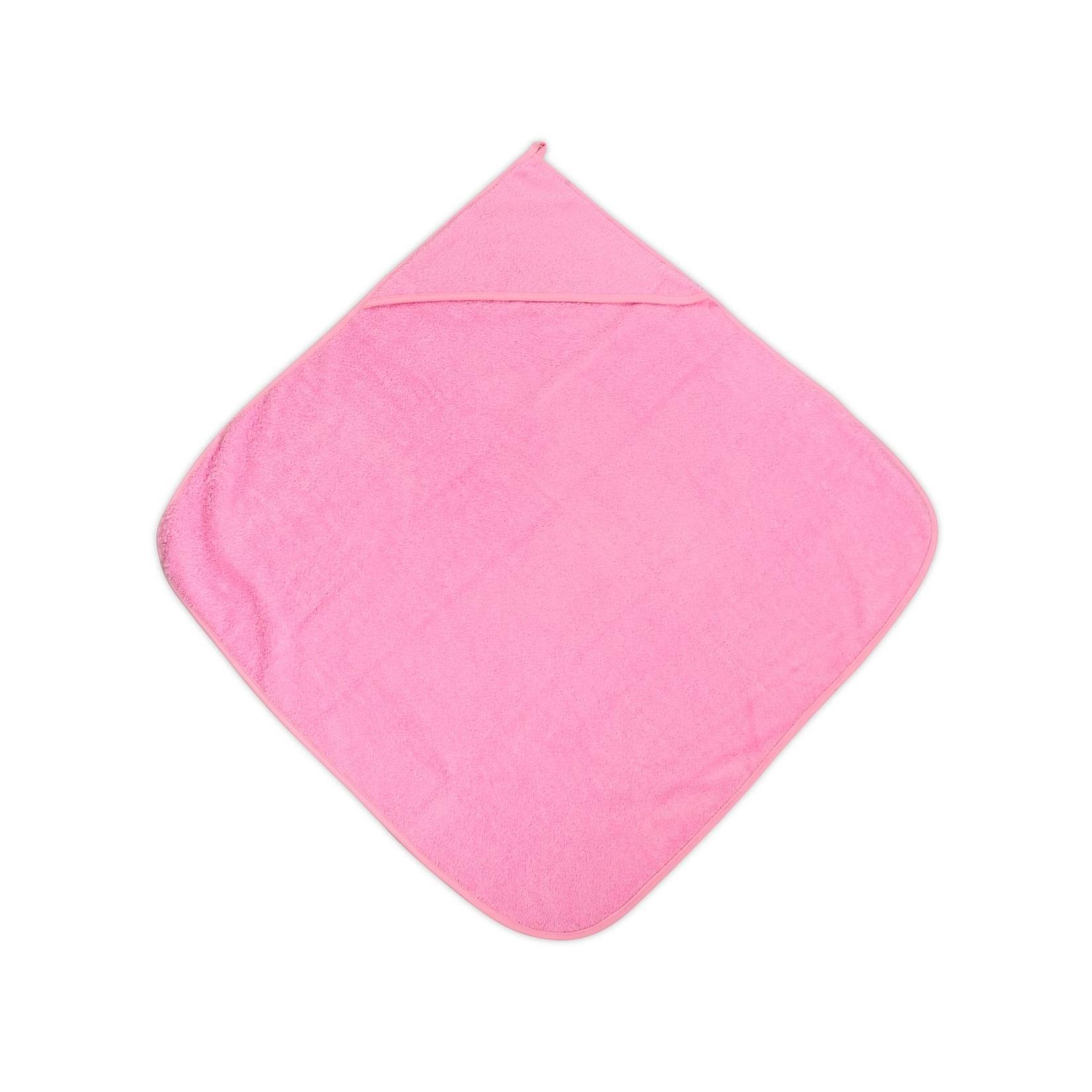 Lorelli Baby-Badehandtuch 80 x 80 cm, Kapuzenhandtuch, Badetuch, ab Geburt rosa