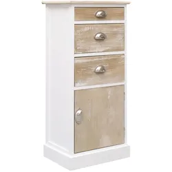 vidaXL Beistellschrank 38x28x86 cm Massivholz Paulownia