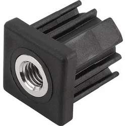 GEWINDESTOPFEN FÜR QUADRATISCHE ROHRE FÜR=40X3 M12L=43, THERMOPLAST, KOMP:MESSING