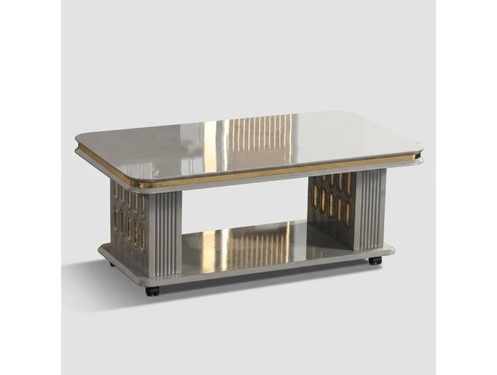 Xlmoebel Couchtisch Eleganter grauer Designer-Couchtisch für stilvolles Wohnen, Made in Europa