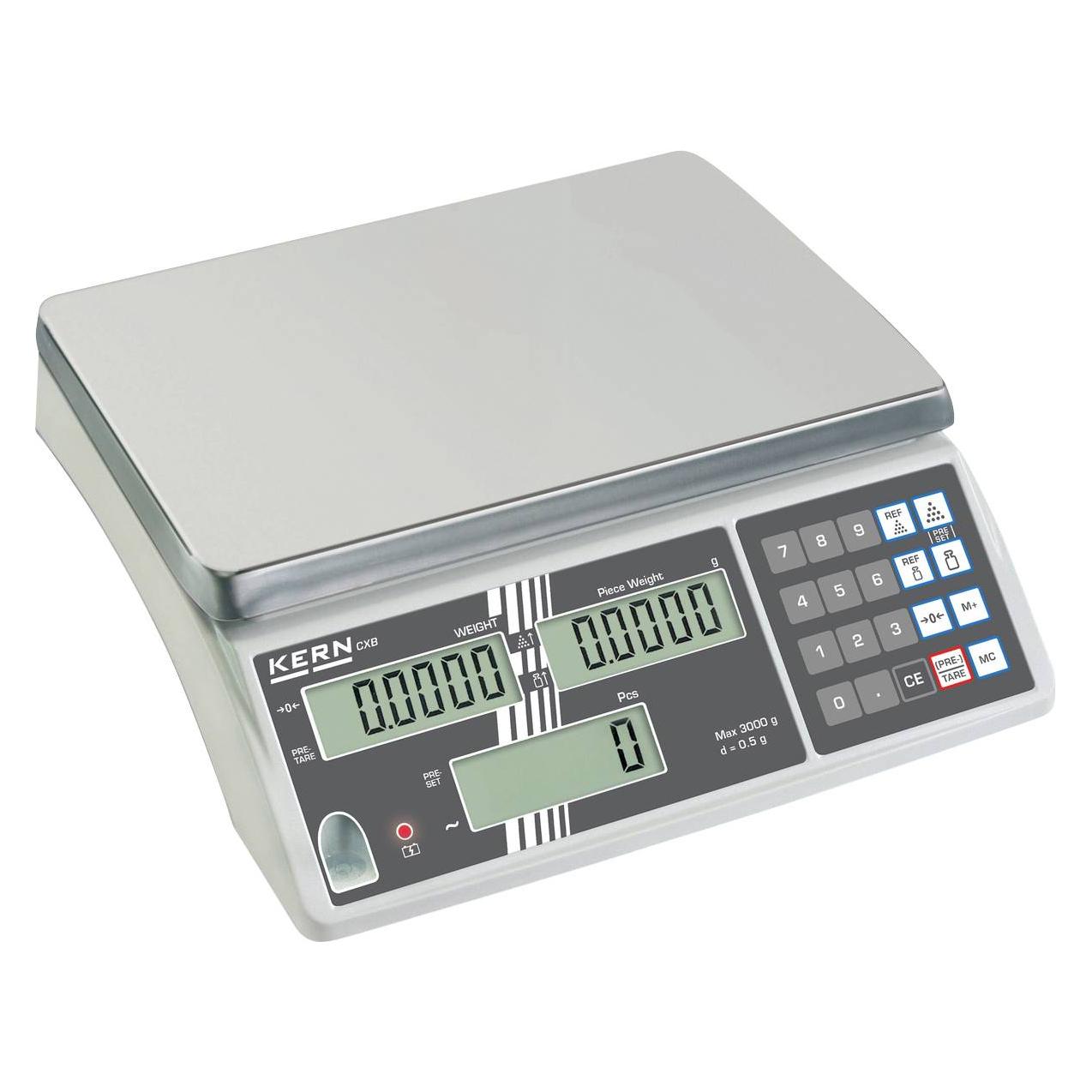 Kern CXB 3K1NM+C Zählwaage kalibriert DAkkS-akkreditiertes Labor Wägebereich max. 3 (CXB 3K1NM+C)