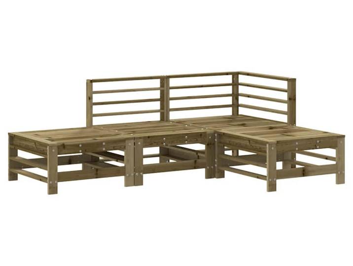 vidaXL 4-tlg. Garten-Lounge-Set Kiefernholz Imprägniert
