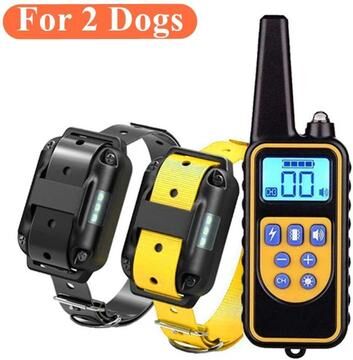 Uplift Essentials Electric Dog Training Collar With Remote Waterproof & Rechargeable j Black Yellow
