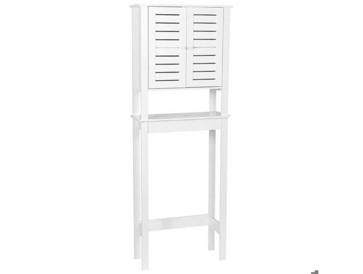 Meuble dessus WC en MDF avec étagère décor Santorin - Tendance