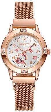 Fusion Finds Kitty Crystal Bow Magnetic Watch For Women Cute Kawaii Quartz Bracelet Watch b