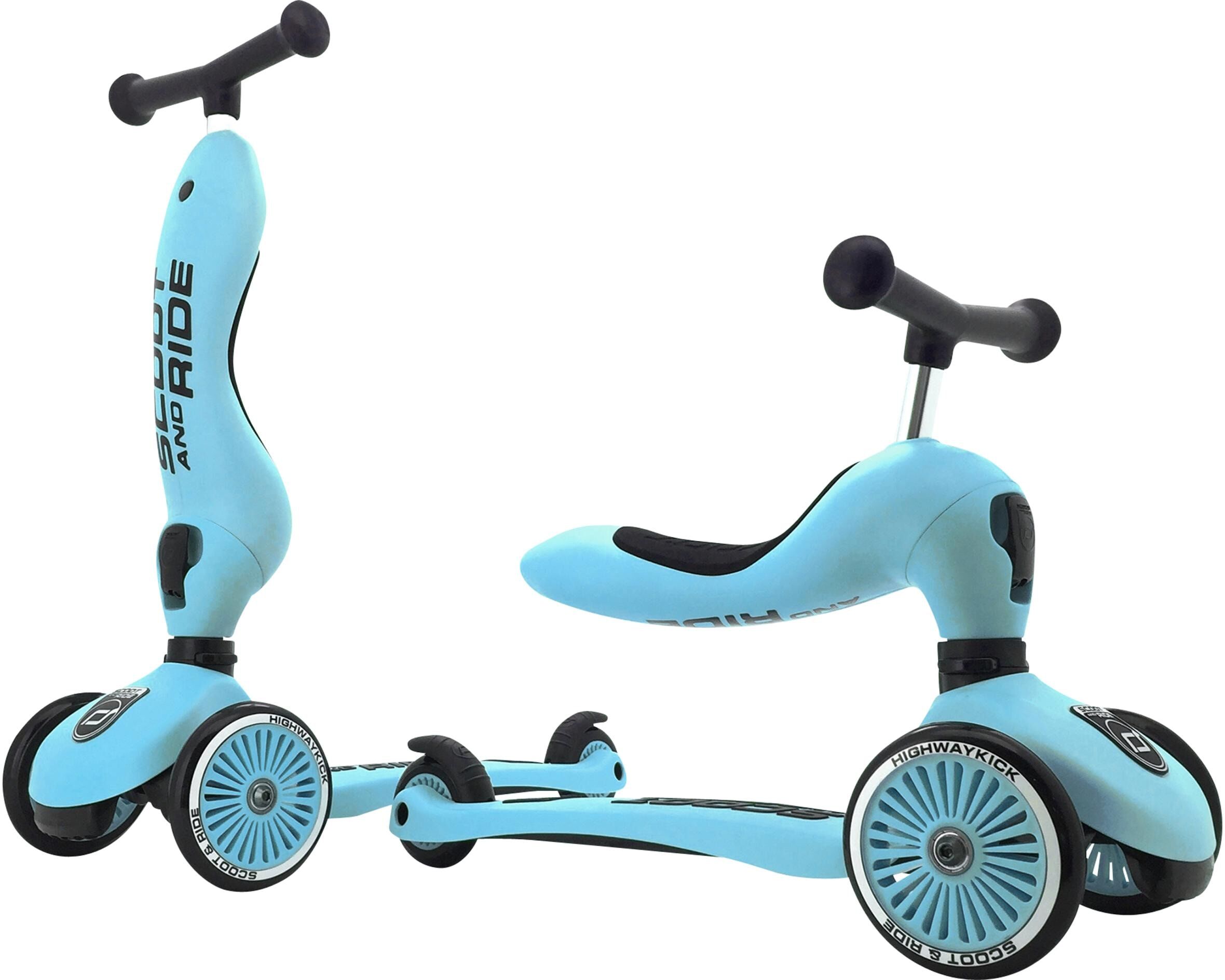 Dreiradscooter "Highwaykick blau", blau (hellblau), Roller, Kinder, Dreiradscooter hellblau Einheitsgröße