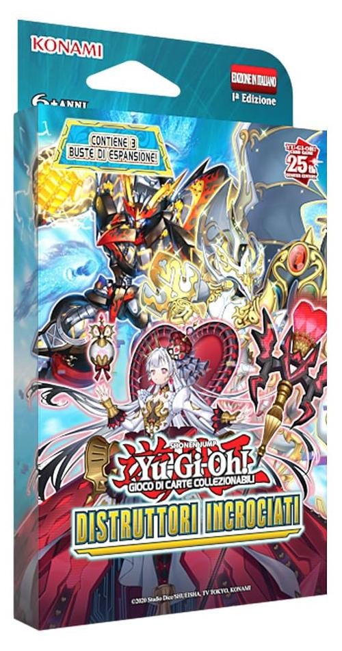 Konami YU-GI-OH! TCG Vernietiger gekruist Tuckbox met 3 boosters Italiaans