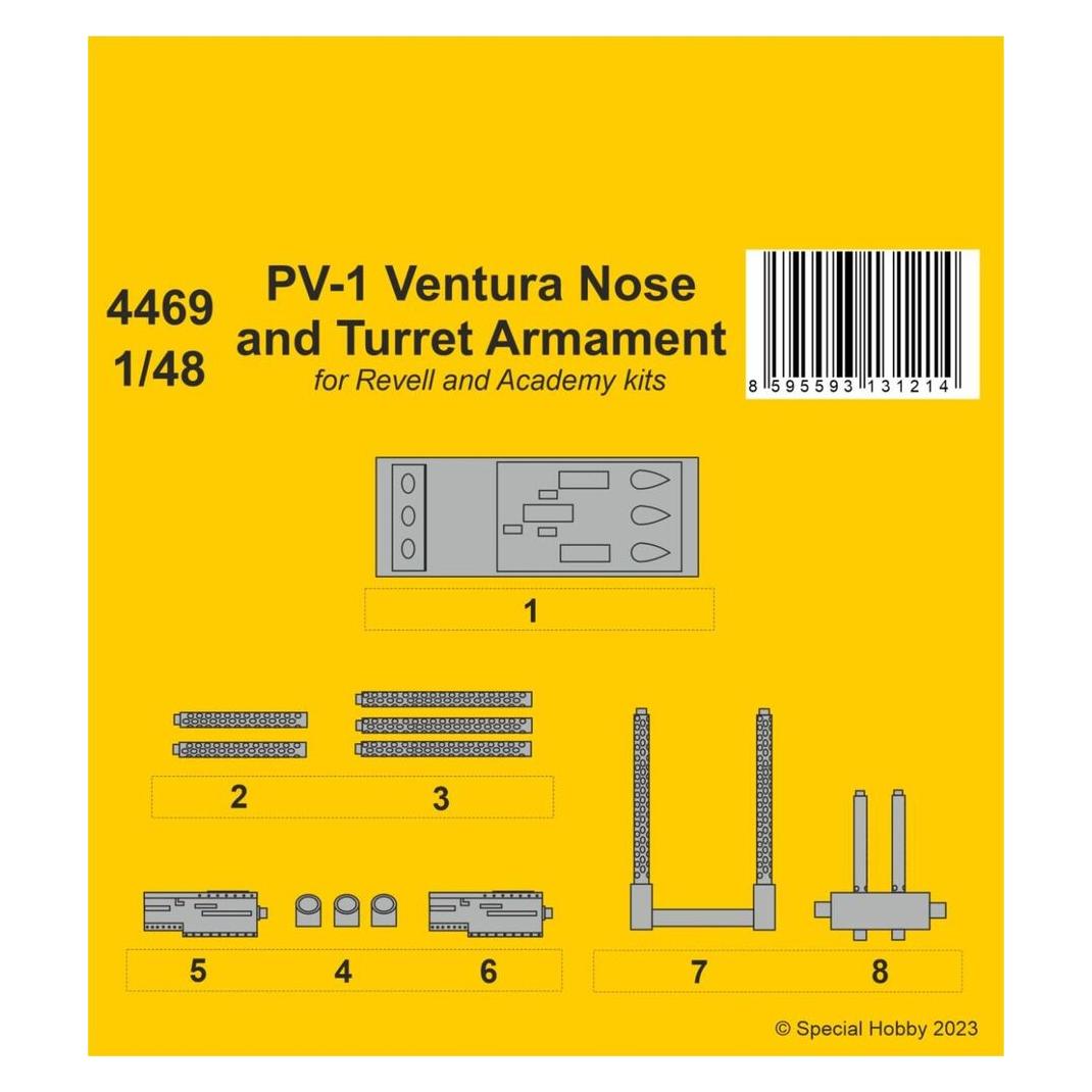 CMK PV-1 Ventura Nose and Turret Armament 1/48 (4469)