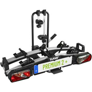 EUFAB Fahrradträger Premium2+ für Anhängerkupplung, 2 Fahrräder / 2 E-Bikes, abklappbar, abschließbar