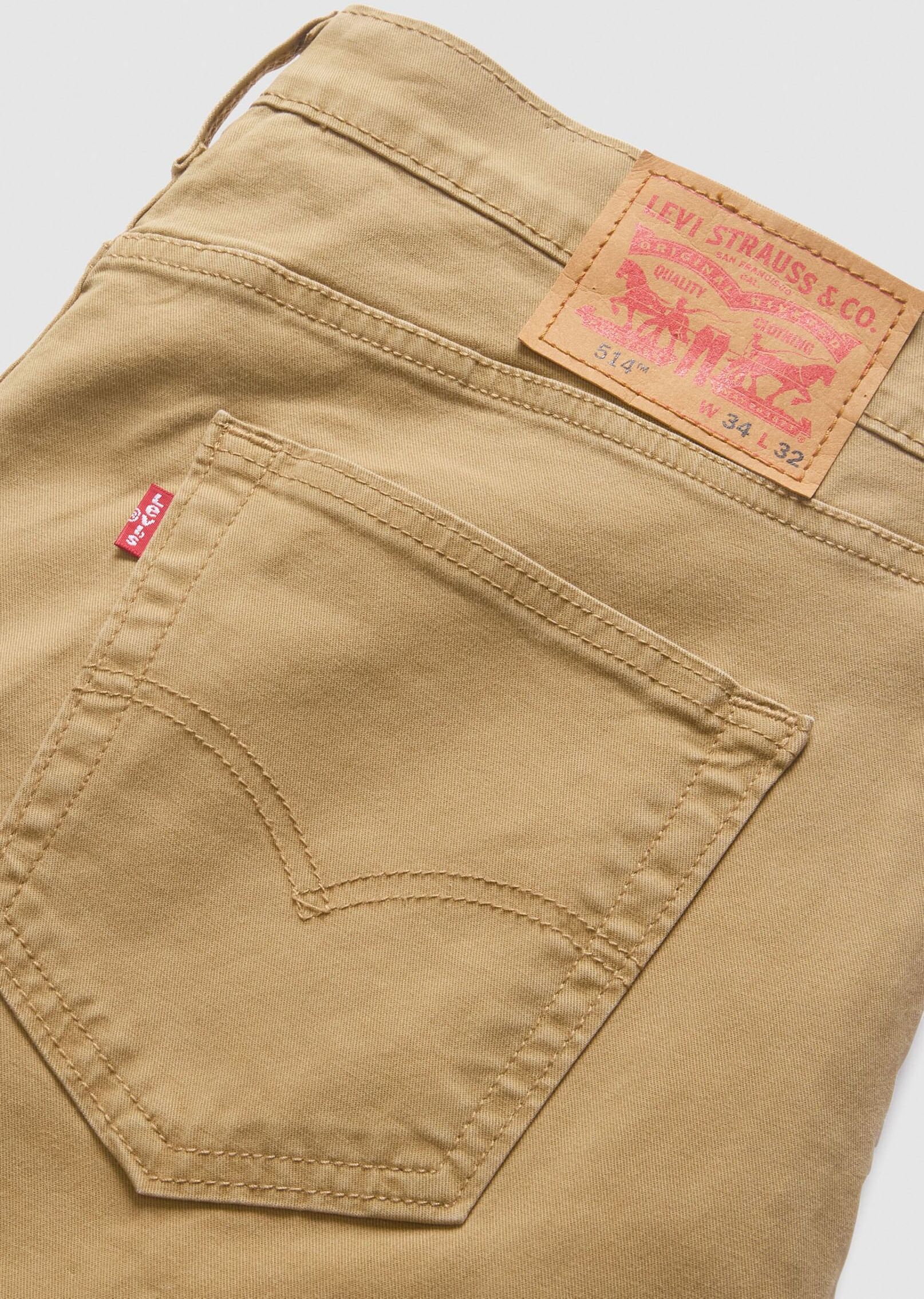 Straight-Jeans LEVI'S "514™", Herren, Gr. 33, Länge 32, braun (british khaki x s twll), Jeans, Obermaterial: 98% Baumwolle, 2% Elasthan, normal lang, Jeans Straight-Jeans british khaki x s twll 33, Länge 32