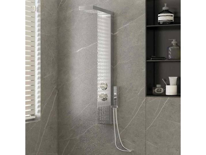 Système de panneau de douche carré en acier inoxydable pour douche à l'italienne, idéal pour la rénovation de salle de bain et l'usage quotidien